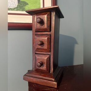 Sold Vintage mahogany wooden box with drawers
